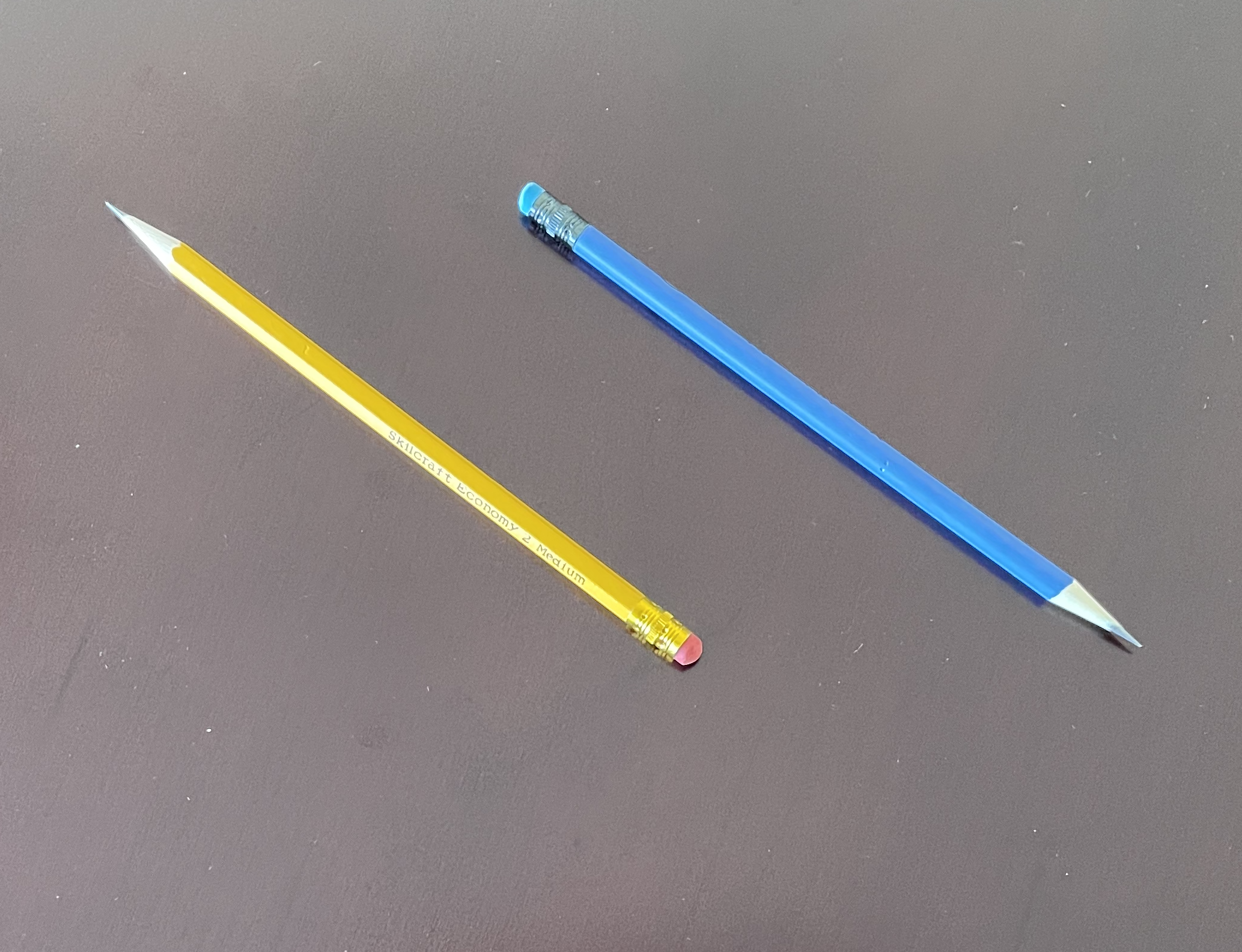 Two different vectors. They have the same length and are parallel, but they point in opposite directions.